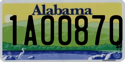 AL license plate 1AO0870