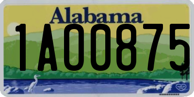 AL license plate 1AO0875