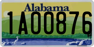 AL license plate 1AO0876