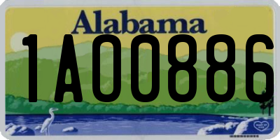 AL license plate 1AO0886