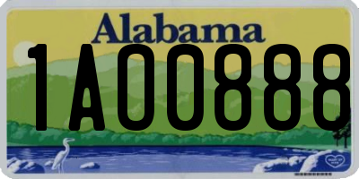 AL license plate 1AO0888