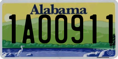 AL license plate 1AO0911