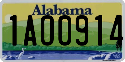 AL license plate 1AO0914