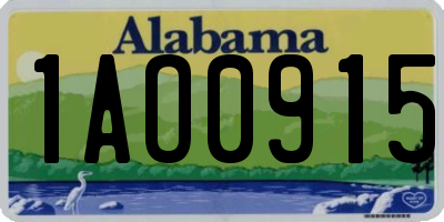 AL license plate 1AO0915