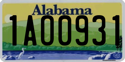 AL license plate 1AO0931