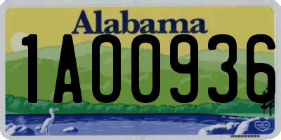 AL license plate 1AO0936