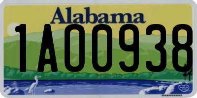 AL license plate 1AO0938