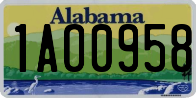 AL license plate 1AO0958