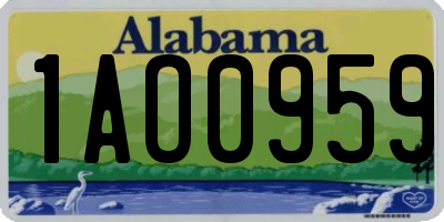 AL license plate 1AO0959