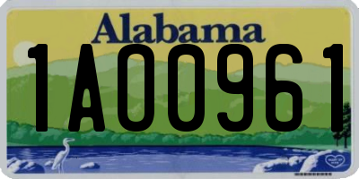AL license plate 1AO0961