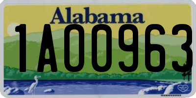 AL license plate 1AO0963