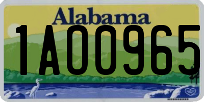 AL license plate 1AO0965