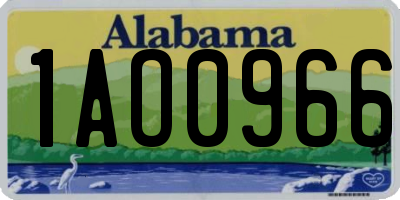 AL license plate 1AO0966