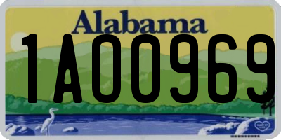 AL license plate 1AO0969