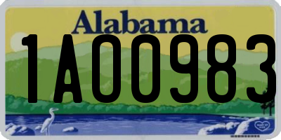 AL license plate 1AO0983