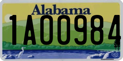 AL license plate 1AO0984