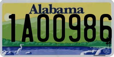 AL license plate 1AO0986