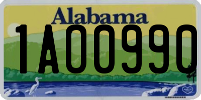 AL license plate 1AO0990