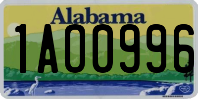 AL license plate 1AO0996
