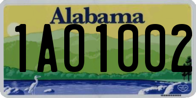 AL license plate 1AO1002