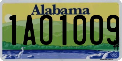 AL license plate 1AO1009