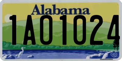 AL license plate 1AO1024