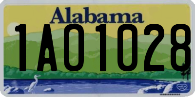 AL license plate 1AO1028