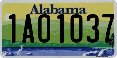 AL license plate 1AO1037