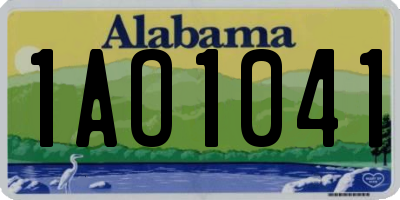 AL license plate 1AO1041