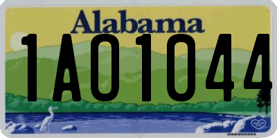 AL license plate 1AO1044