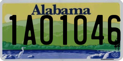 AL license plate 1AO1046