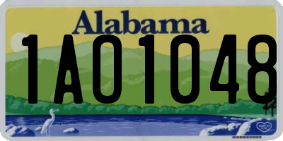 AL license plate 1AO1048