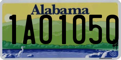 AL license plate 1AO1050