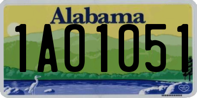 AL license plate 1AO1051