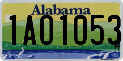 AL license plate 1AO1053