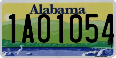 AL license plate 1AO1054