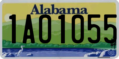 AL license plate 1AO1055