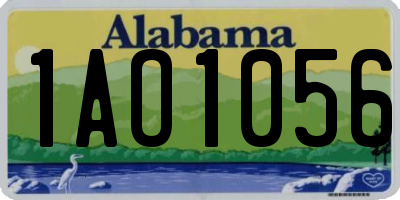 AL license plate 1AO1056