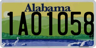 AL license plate 1AO1058