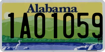 AL license plate 1AO1059
