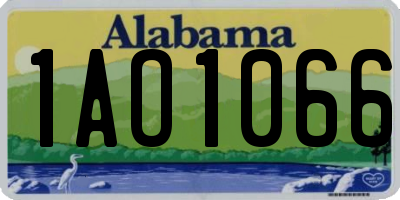 AL license plate 1AO1066