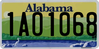 AL license plate 1AO1068