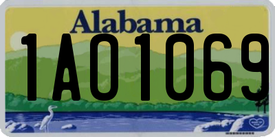AL license plate 1AO1069