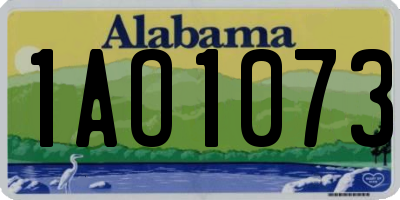 AL license plate 1AO1073