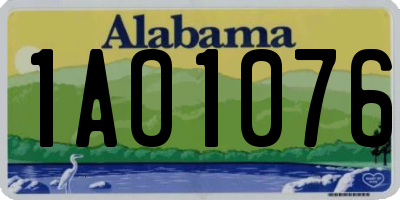 AL license plate 1AO1076