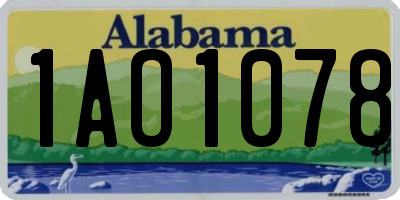 AL license plate 1AO1078