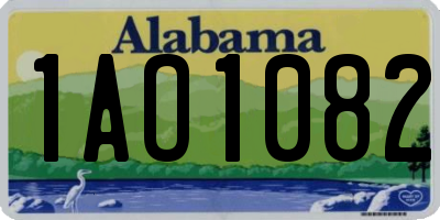 AL license plate 1AO1082