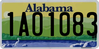 AL license plate 1AO1083