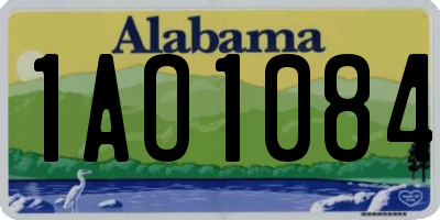 AL license plate 1AO1084