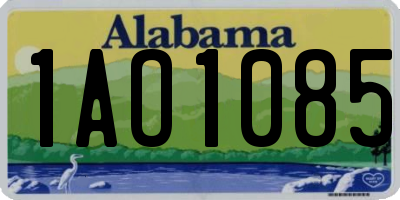 AL license plate 1AO1085